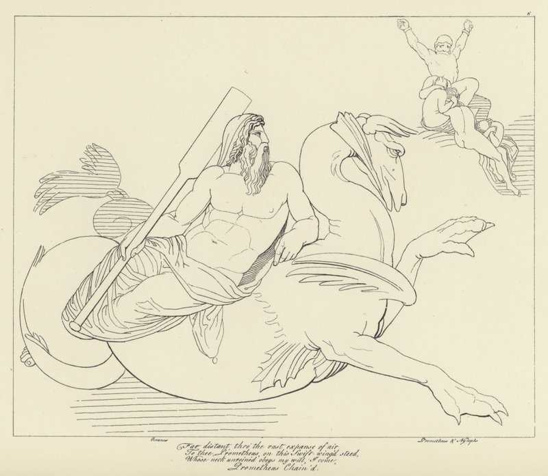Prometheus lænket af John Flaxman