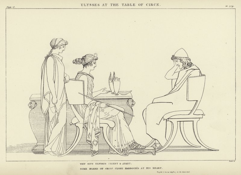 Ulysses ved Circe-bordet af John Flaxman