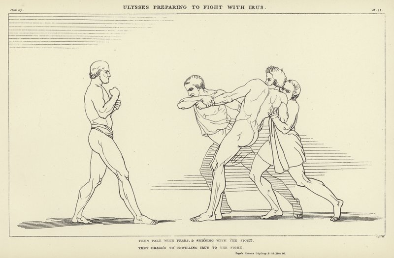 Ulysses forbereder sig på at kæmpe med virus af John Flaxman