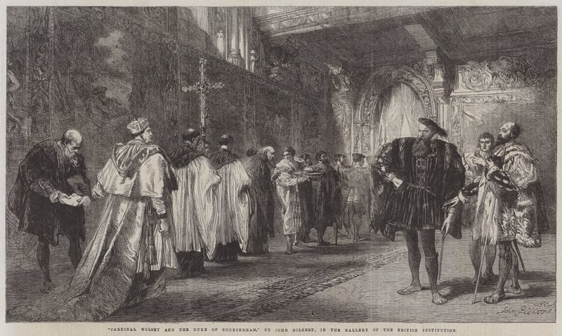 Kardinal Wolsey og hertugen af Buckingham af John Gilbert