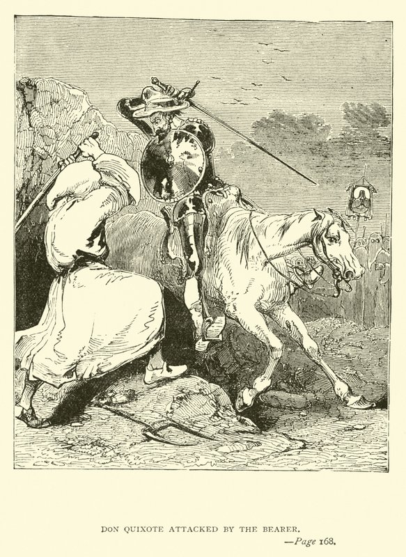 Don Quijote angrebet af bæreren af John Gilbert
