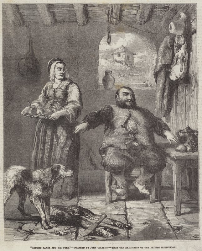 Sancho Panza og hans kone af John Gilbert