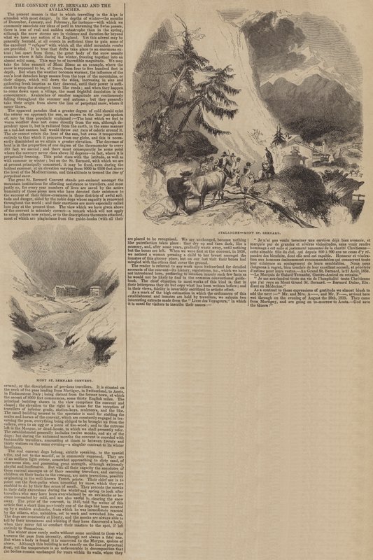 Bernhardsklostret og lavinerne af John Gilbert