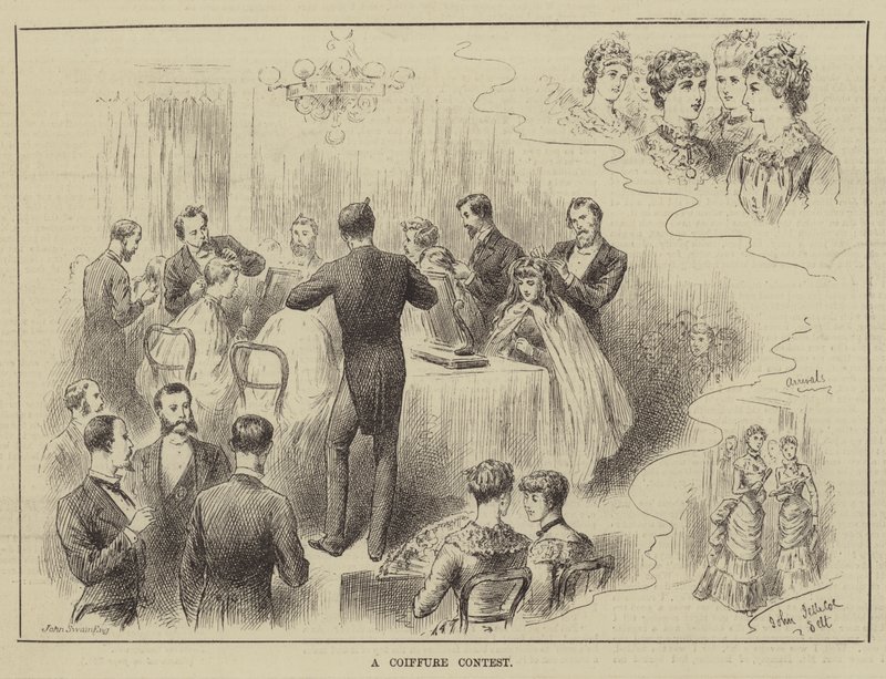 En Coiffure konkurrence af John Jellicoe