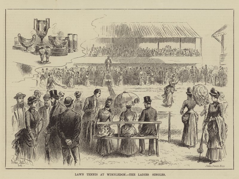 Lawn Tennis i Wimbledon, damesingle af John Jellicoe