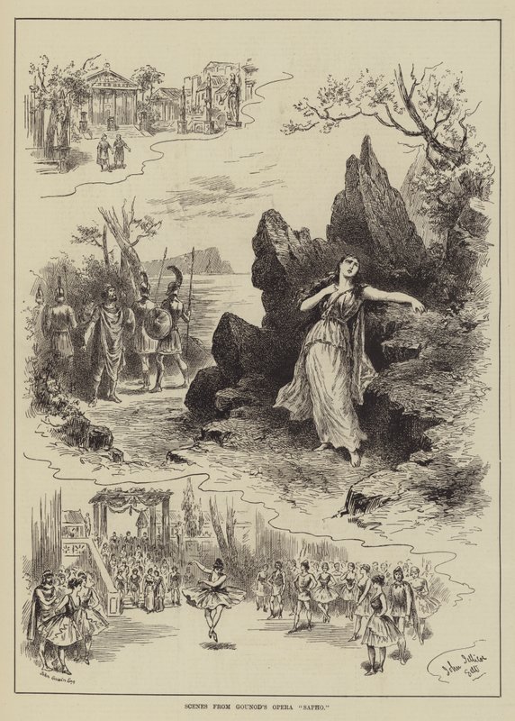 Scener fra Gounods opera Sapho af John Jellicoe