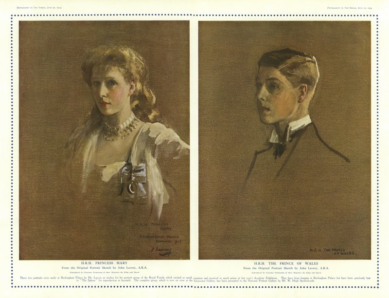 Prinsesse Mary og prinsen af Wales af John Lavery