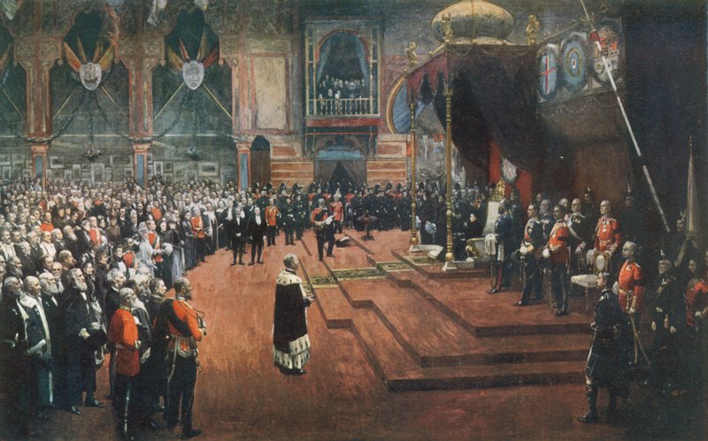 Dronning Victorias statsbesøg på Glasgow International Exhibition, 22. august 1888 af John Lavery