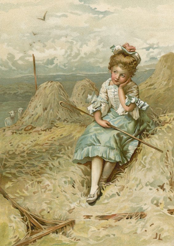 Lille Bo-Peep (chromolitho) af John Lawson