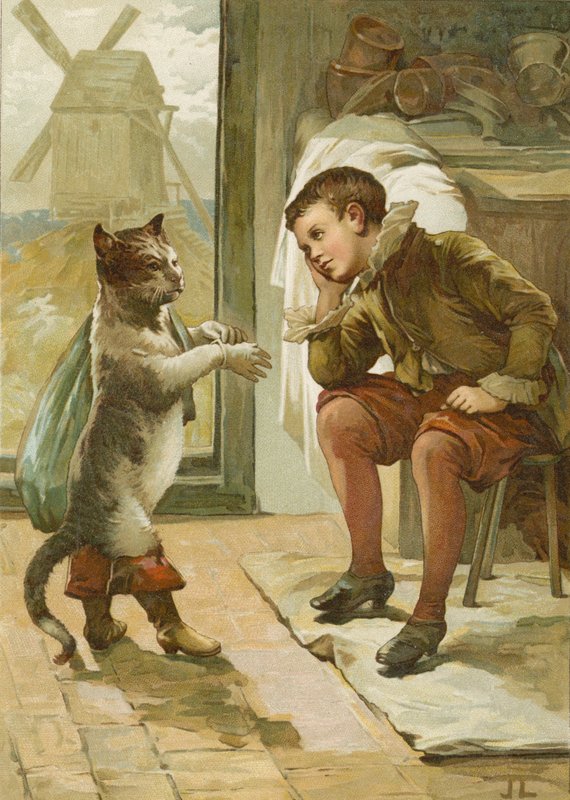 Puss-in-boots (chromolitho) af John Lawson