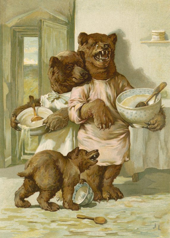 De tre bjørne (chromolitho) af John Lawson