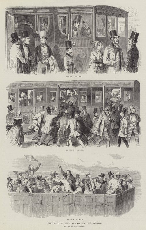 England i 1842, på vej til Derby af John Leech