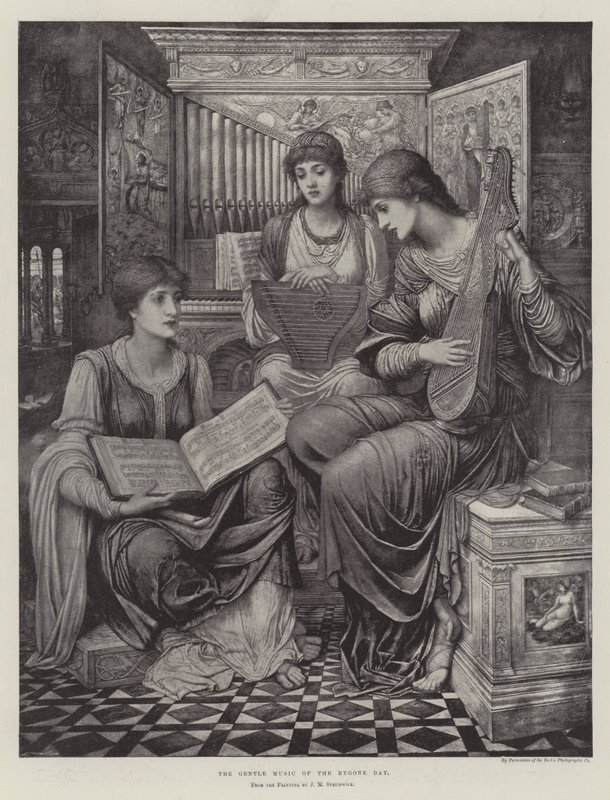 Fortidens blide musik af John Melhuish Strudwick