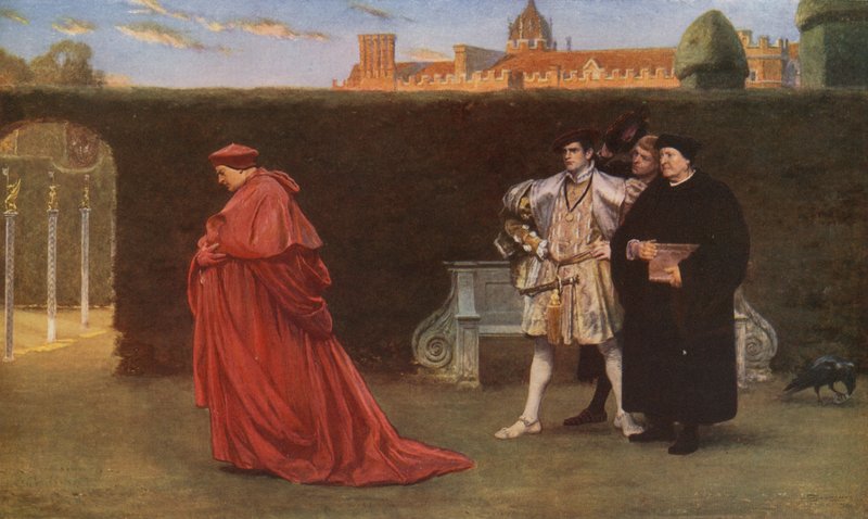 Skyerne, der samler sig om den nedgående sol af John Seymour Lucas