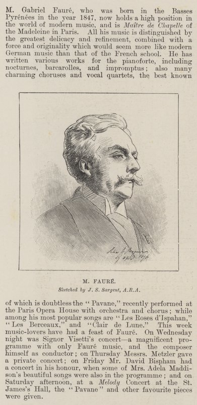 M Faure af John Singer Sargent