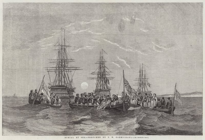 Begravelse på havet af John Wilson Carmichael