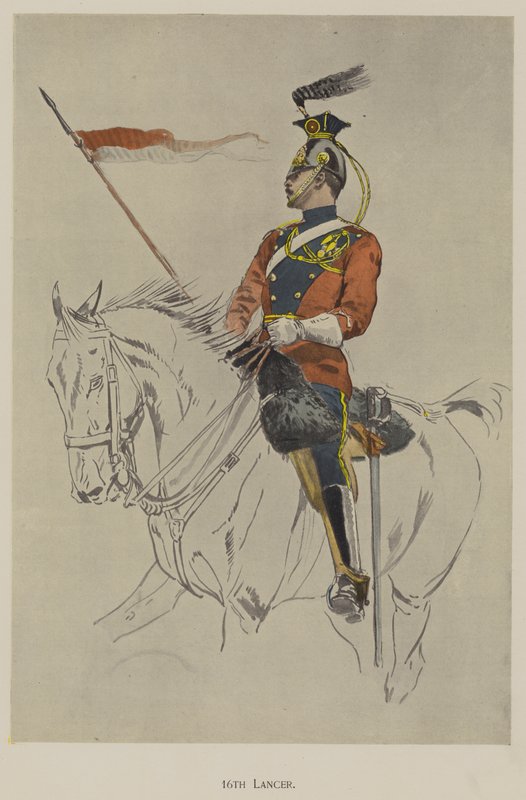16th Lancer (farve litho) af John (after) Charlton