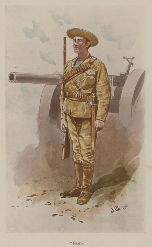 Klar (farve litho) af John (after) Charlton