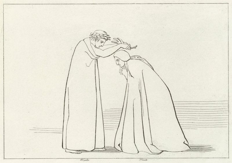 Ydmygelse, skærsilden, Canto 1 (gravering) af John (after) Flaxman