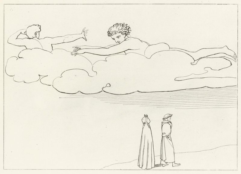 Rensning fra misundelse, skærsilden, Canto 13 (gravering) af John (after) Flaxman