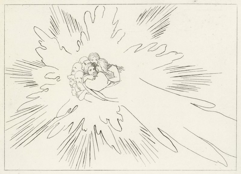 Sankt Peter, Paradise, Canto 24 (gravering) af John (after) Flaxman