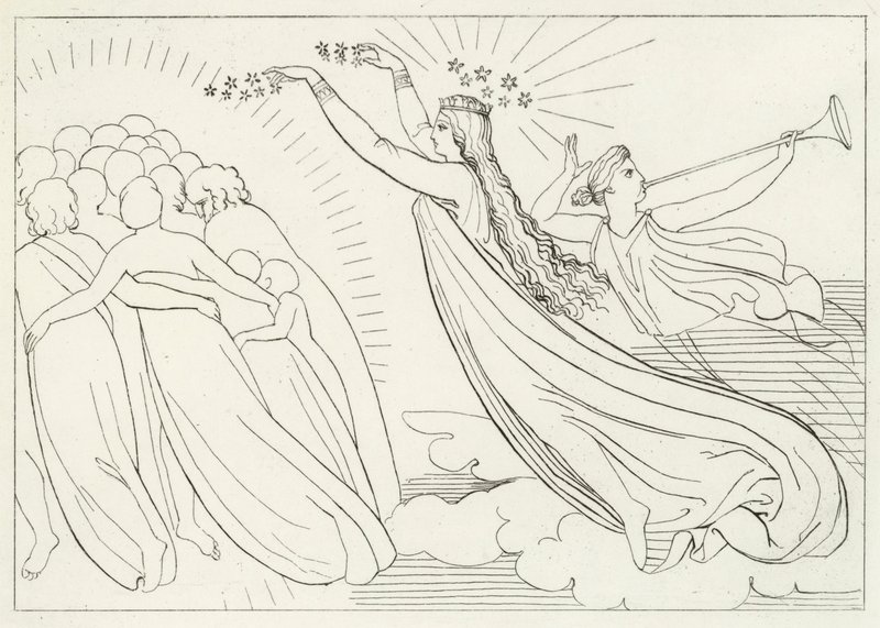 Det aktive gode, Paradise, Canto 6 (gravering) af John (after) Flaxman