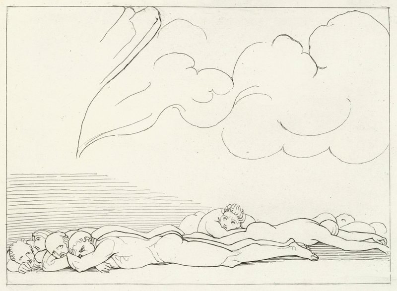 Jordskælvet, skærsilden, Canto 20 (gravering) af John (after) Flaxman