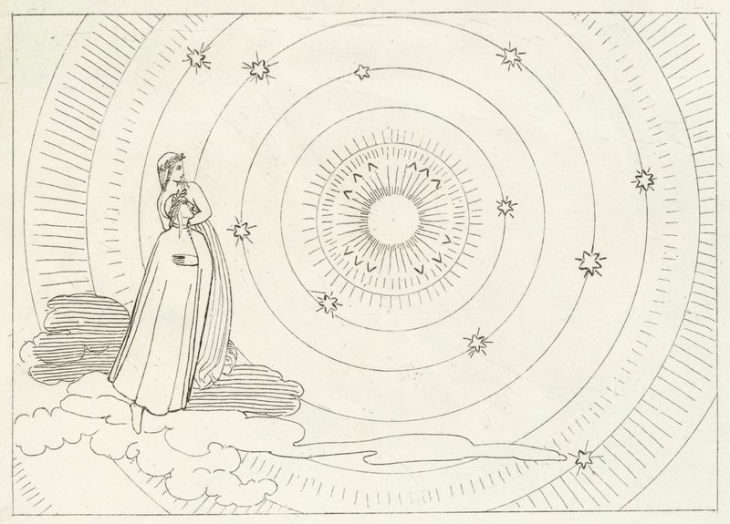The Empyreum, Paradise, Canto 28 (gravering) af John (after) Flaxman