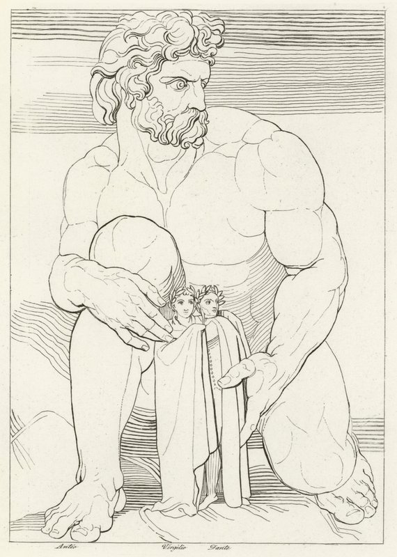 The Giants, Inferno, Canto 31 (gravering) af John (after) Flaxman
