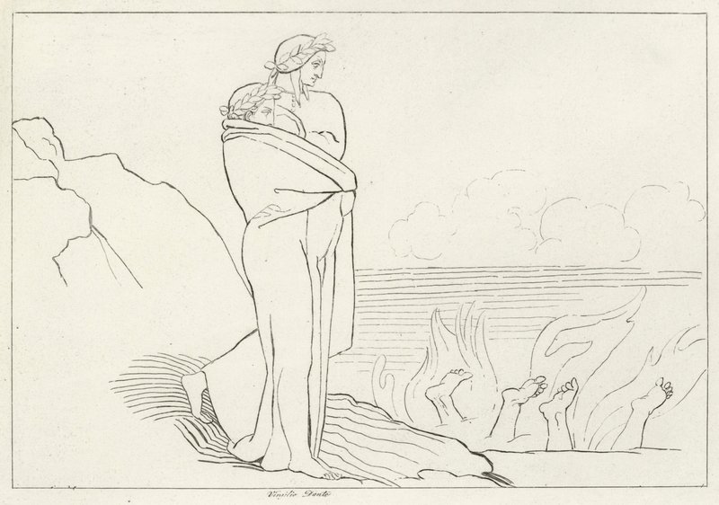 Simoniabugten, Inferno, Canto 19 (gravering) af John (after) Flaxman