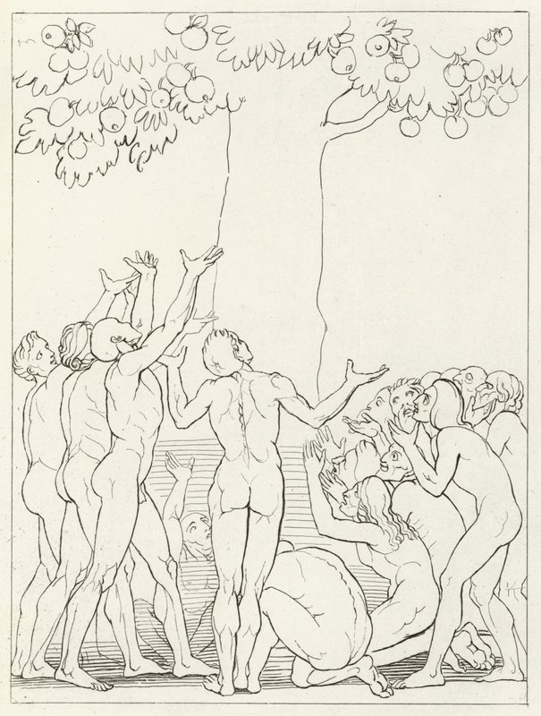 The Intempate, Skærsilden, Canto 24 (gravering) af John (after) Flaxman
