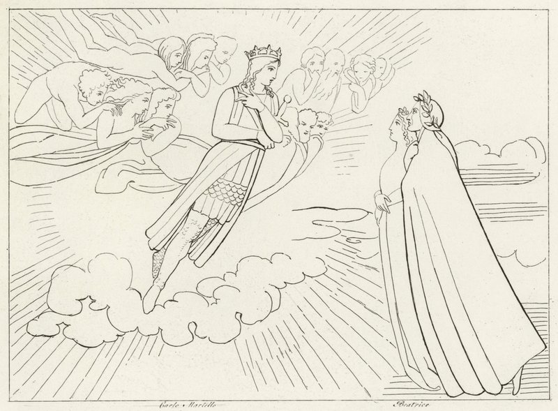 Planeten Venus, Paradise, Canto 8 (gravering) af John (after) Flaxman