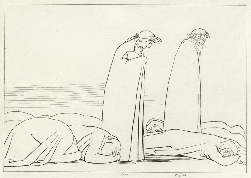 Fyldehullets område, skærsilden, sang 19 (stik) af John (after) Flaxman