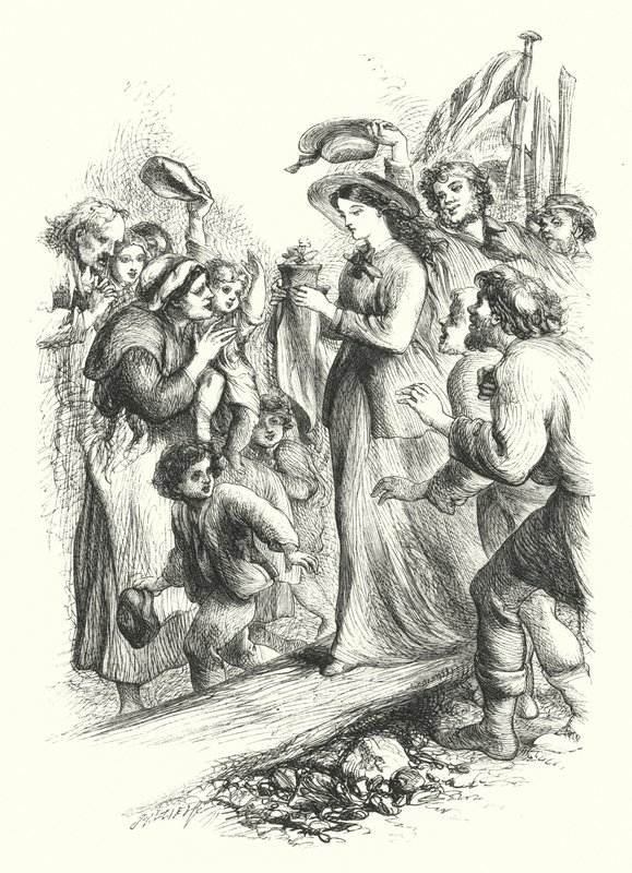 The Landing of the Primrose (gravering) af John (after) Gilbert