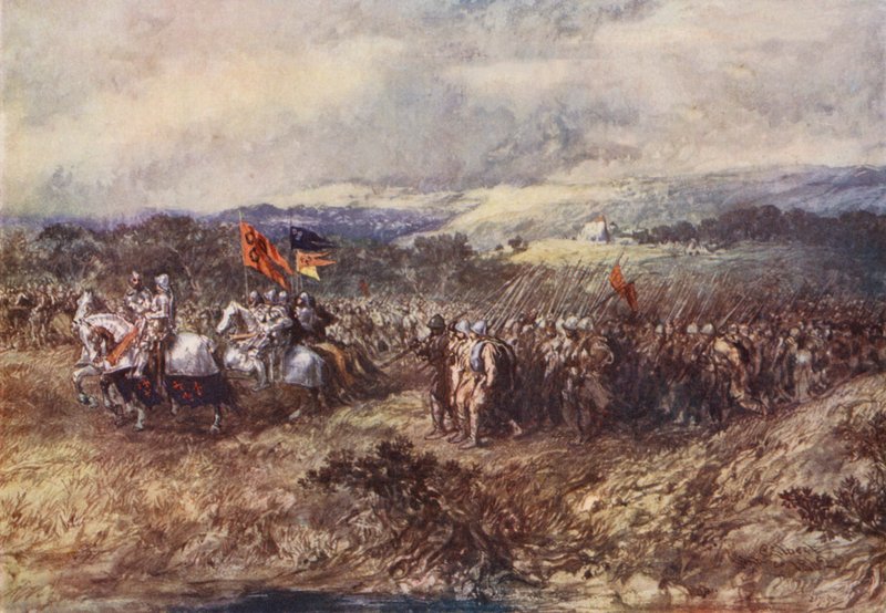 Ivan den Grusommes tilbagevenden til Moskva efter erobringen af Kazan (farvelitografi) af John (after) Gilbert