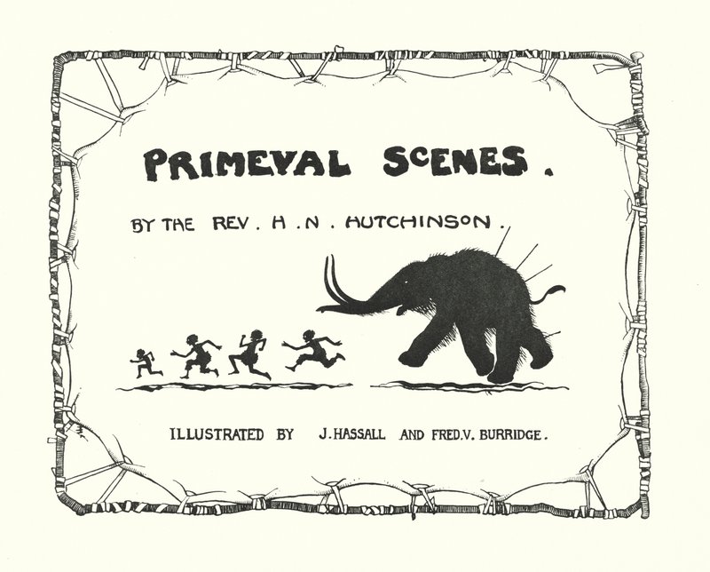 Titelside-illustration til Primeval Scenes (litografi) af John (after) Hassall
