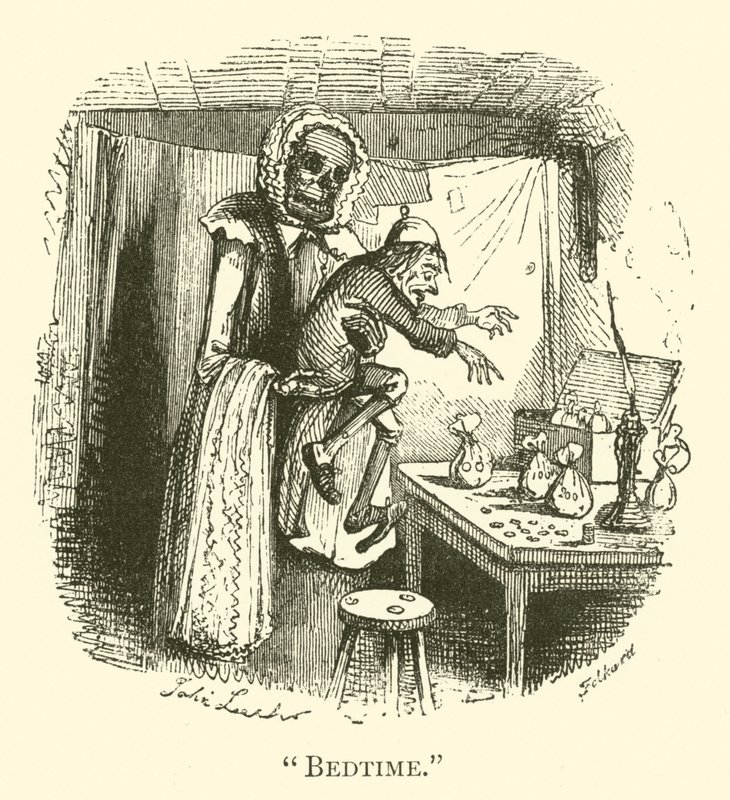 Sengetid (gravering) af John (after) Leech
