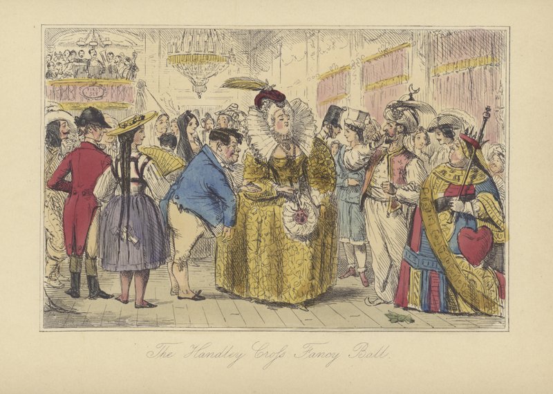 Handley Cross Fancy Ball (farvet ætsning) af John (after) Leech