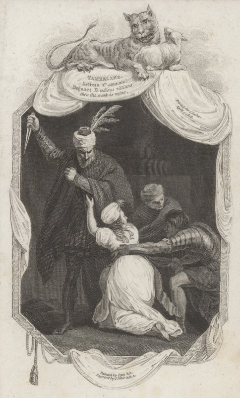 Scene fra Tamerlane af Nicholas Rowe (gravering) af John (after) Opie