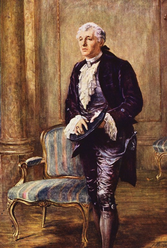 Portræt af Sir Charles Wyndham, som David Garrick (farvelitografi) af John (after) Pettie