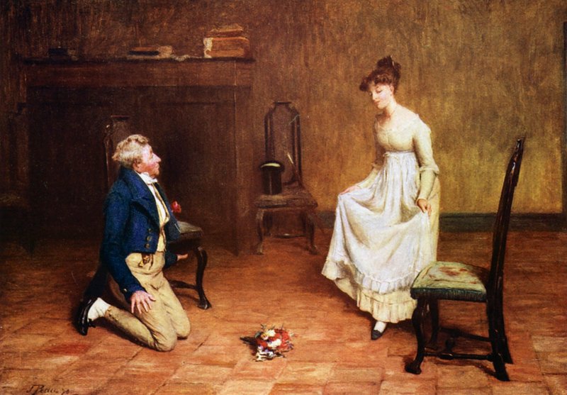 Afviste adresser (farvelitografi) af John (after) Pettie