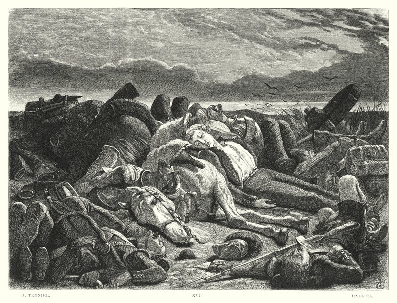 Lord Byrons barn Harold, Canto III, strofe 28 (gravering) af John (after) Tenniel