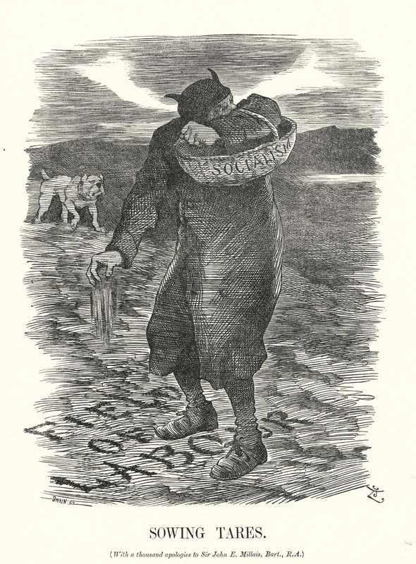 Punch tegnefilm: The Reform Club (gravering) af John (after) Tenniel