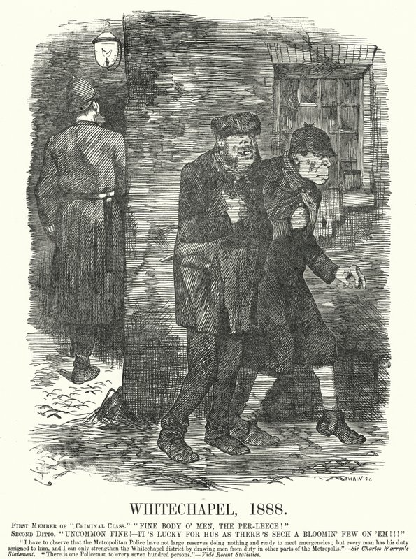 Punch tegnefilm: Whitechapel af John (after) Tenniel