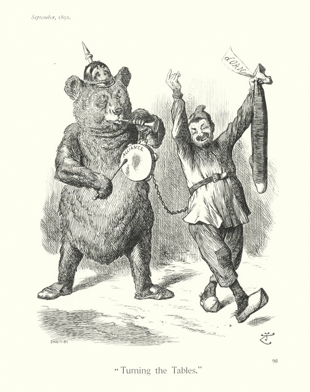 Sir John Tenniel-tegneserie: "Turning the Tables" (gravering) af John (after) Tenniel