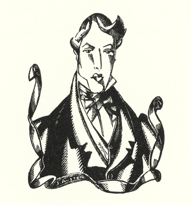 Finis-illustration til Don Juan af Lord Byron (litho) af John Austen