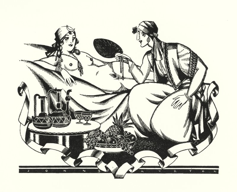 Illustration til Don Juan af Lord Byron (litho) af John Austen
