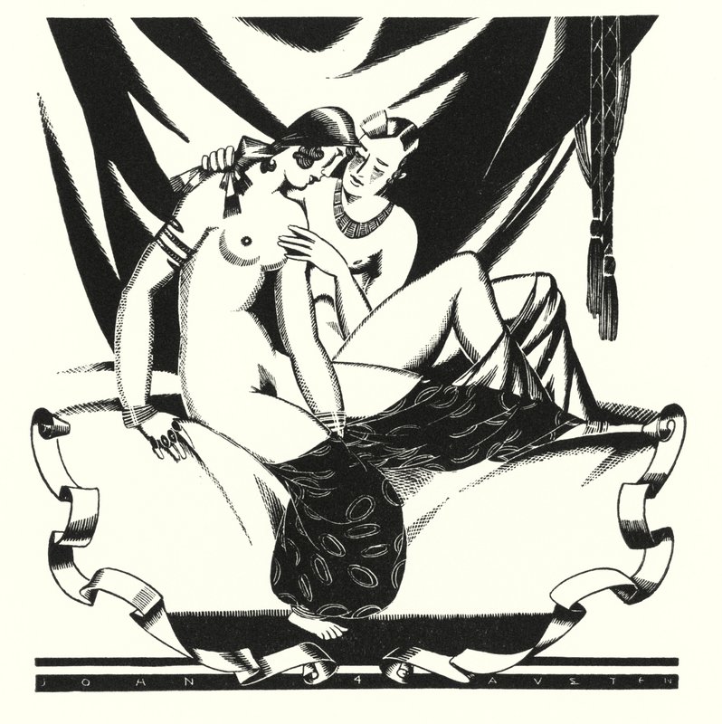 Illustration til Don Juan af Lord Byron (litho) af John Austen
