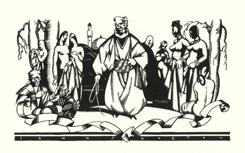 Illustration til Don Juan af Lord Byron (litho) af John Austen
