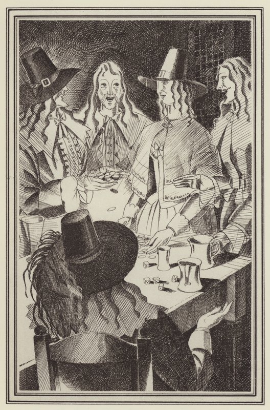 Illustration til Moll Flanders af Daniel Defoe (litho) af John Austen